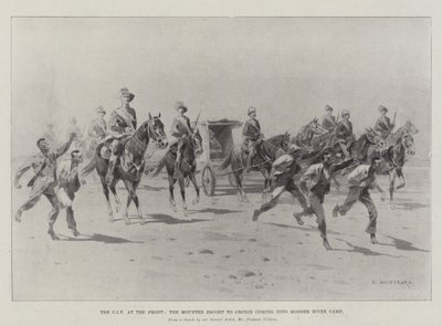 CIV ved fronten, den beredne eskorte til Cronje, der kommer ind i Modder River Camp af Charles Auguste Loye