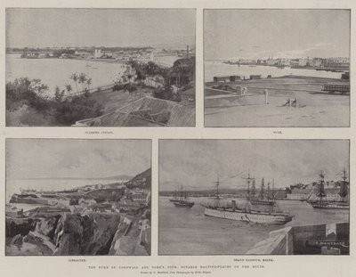 Hertugen af Cornwall og Yorks tur, bemærkelsesværdige stoppesteder på ruten af Charles Auguste Loye