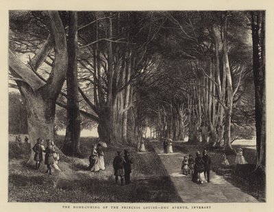 Prinsessen Louises hjemkomst, Dhu Avenue, Inverary af Charles Auguste Loye