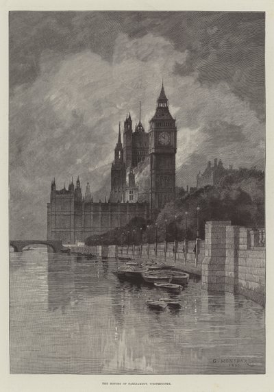 Houses of Parliament, Westminster af Charles Auguste Loye