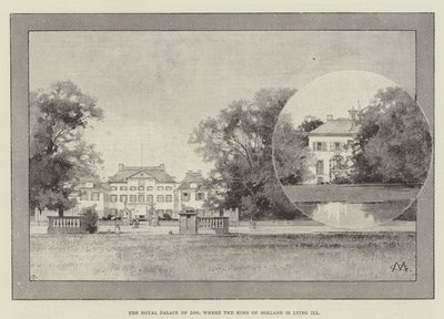 Det kongelige palads i Loo, hvor kongen af Holland ligger syg af Charles Auguste Loye