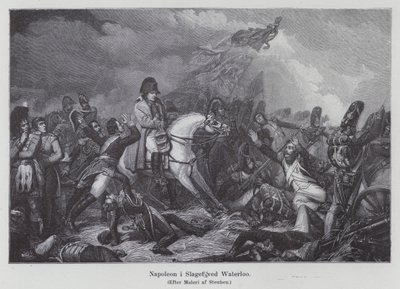 Napoleon i slaget ved Waterloo af Charles Auguste Steuben