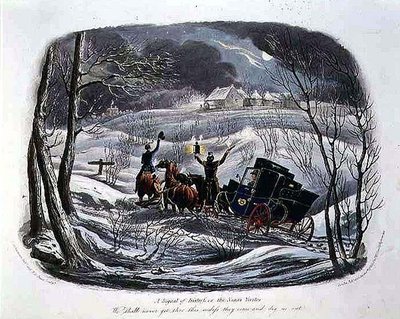 "A Signal of Distress, or The Christmas Visitor", indgraveret af R.G. Reeve (fl.1811-37) pub. af Thomas McLean af Charles B. (after) Newhouse