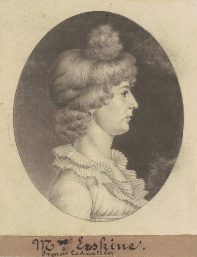 Frances Cadwalader Erskine af Charles B. J. Févret de Saint Mémin