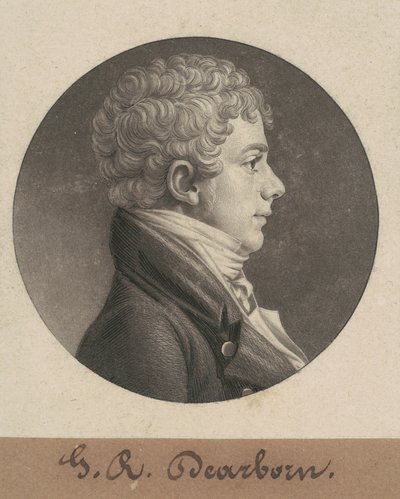 George Raleigh Dearborn af Charles B. J. Févret de Saint Mémin
