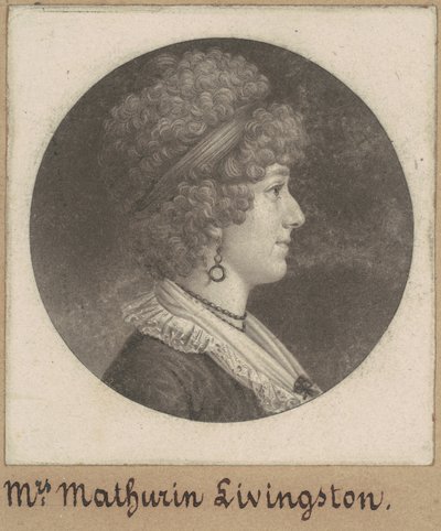 Margaret Lewis Livingston af Charles B. J. Févret de Saint Mémin