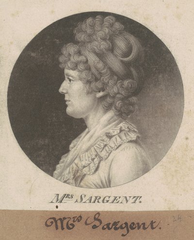 Mary Hawley Macintosh Williams Sargent af Charles B. J. Févret de Saint Mémin