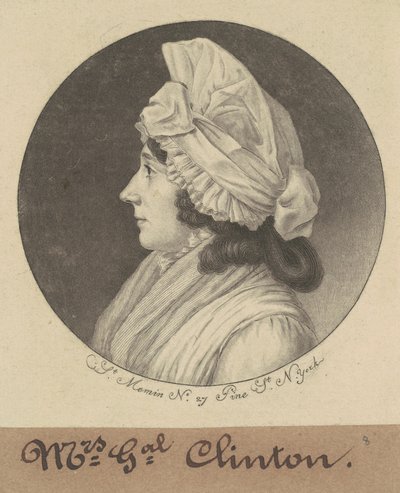 Mary Little Grey Clinton af Charles B. J. Févret de Saint Mémin