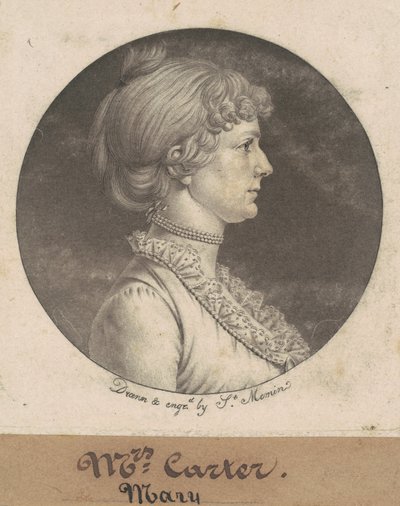 Mary Nelson Carter af Charles B. J. Févret de Saint Mémin