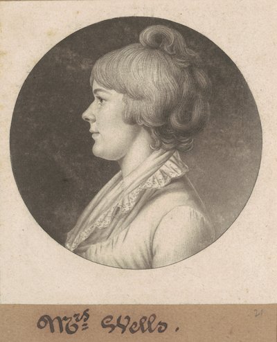Mary Wright Sonntag Wells af Charles B. J. Févret de Saint Mémin