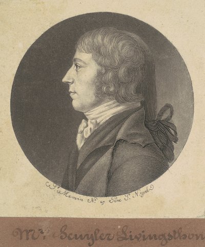 Peter Schuyler Livingston af Charles B. J. Févret de Saint Mémin