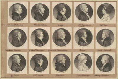 Saint-Mémin samling af portrætter, gruppe 15 af Charles B. J. Févret de Saint Mémin