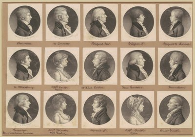Saint-Mémin samling af portrætter, gruppe 20 af Charles B. J. Févret de Saint Mémin