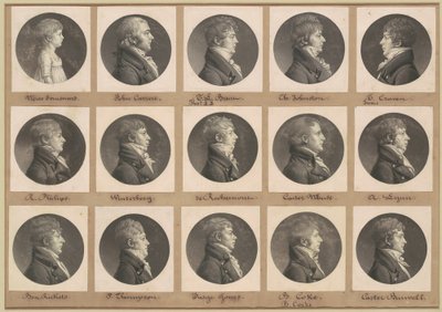 Saint-Mémin samling af portrætter, gruppe 30 af Charles B. J. Févret de Saint Mémin