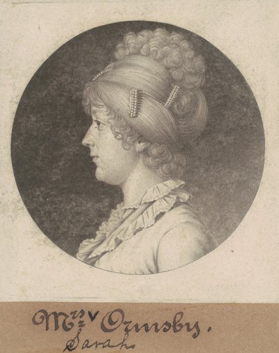 Sarah Mahon Ormsby af Charles B. J. Févret de Saint Mémin