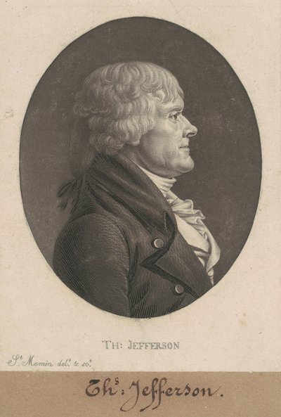 Thomas Jefferson af Charles B. J. Févret de Saint Mémin