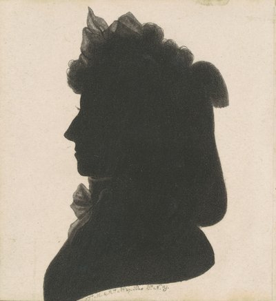 Uidentificeret kvindelig silhuet af Charles B. J. Févret de Saint Mémin