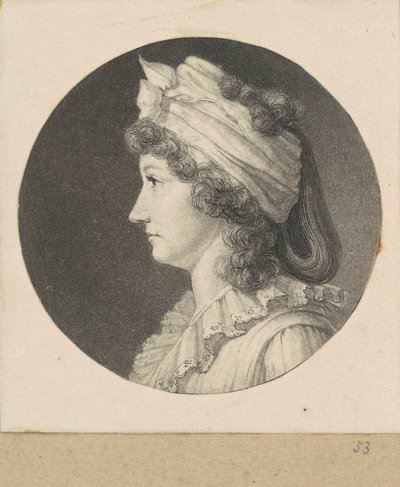 Uidentificeret kvinde af Charles B. J. Févret de Saint Mémin