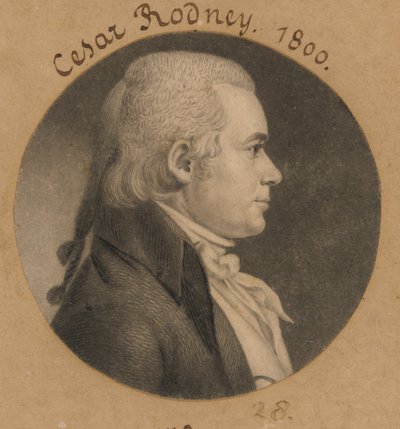 Caesar Augustus Rodney af Charles Balthazar Julien Févret de Saint-Mémin