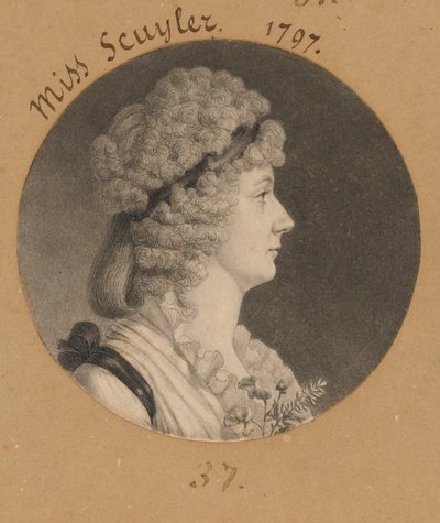 Cornelia Schuyler Morton af Charles Balthazar Julien Févret de Saint-Mémin