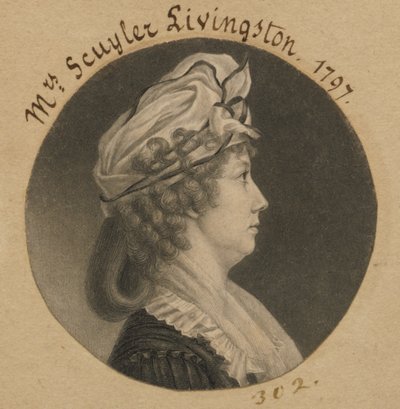 Eliza Barclay Livingston af Charles Balthazar Julien Févret de Saint-Mémin