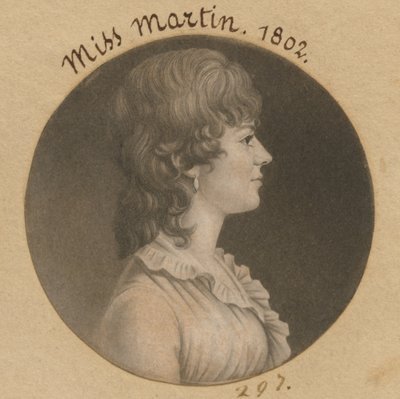 Maria eller Eleanor Martin af Charles Balthazar Julien Févret de Saint-Mémin