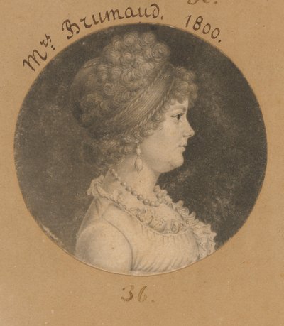 Frau Brumaud af Charles Balthazar Julien Févret de Saint-Mémin