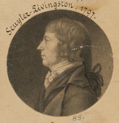 Peter Schuyler Livingston af Charles Balthazar Julien Févret de Saint-Mémin