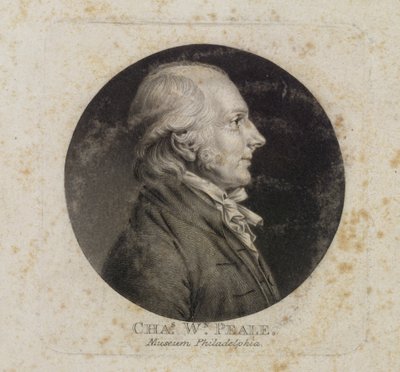Portræt af Charles W. Peale af Charles Balthazar Julien Févret de Saint Mémin