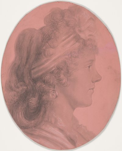 Portræt af Eleanor Ramsay Fitzwilliam af Charles Balthazar Julien Févret de Saint-Mémin