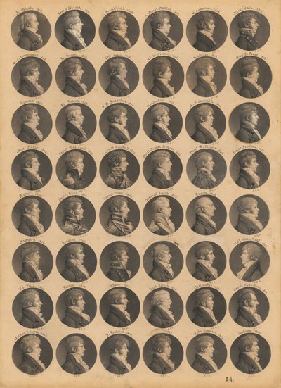 Saint-Mémin, folio 14 af Charles Balthazar Julien Févret de Saint-Mémin