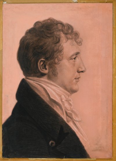 James Alexander Fulton fra Mt. Erin, ca. 1808 (kul, hvidt kridt og bistre pastel farveblyant på papir, der ligger om bord) af Charles Balthazar Julien Févret de Saint Mémin
