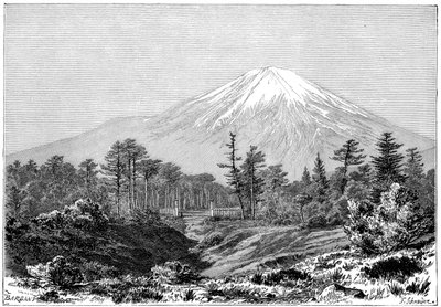 Mount Fuji, Japan, 1895. af Charles Barbant