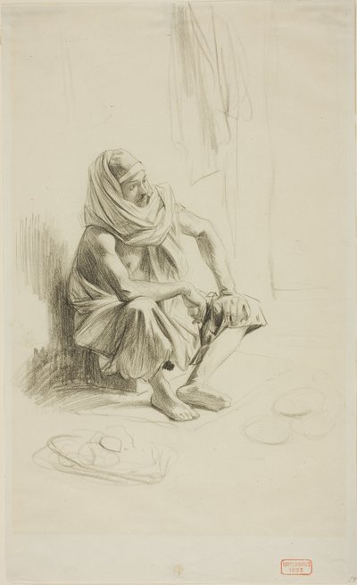 Siddende araber af Charles Bargue