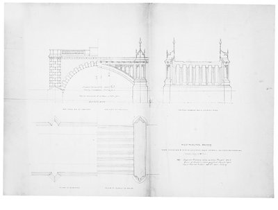 Design og højde for Westminster Bridge af Charles Barry