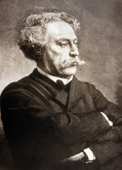 Alexandre Dumas Fils (1824-1895) fransk forfatter efter Leon Bonnat (stik) af Charles Baude