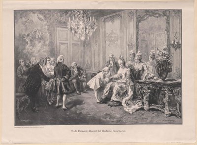 Mozart foran Madame Pompadour af Charles Baude
