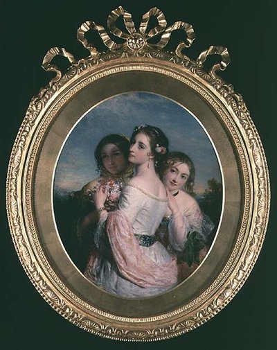Tre skønheder, ca. 1845 af Charles Baxter