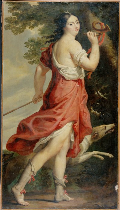 Mme. de Montespan, maitresse de Louis XIV, en Diane - Louis XIV