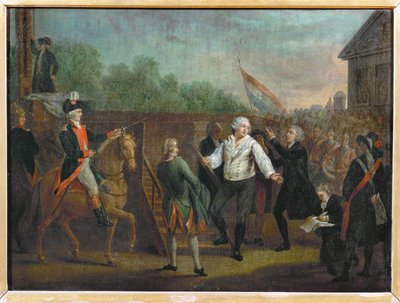 Ludvig XVI for foden af guillotinen, 21. januar af Charles Benazech