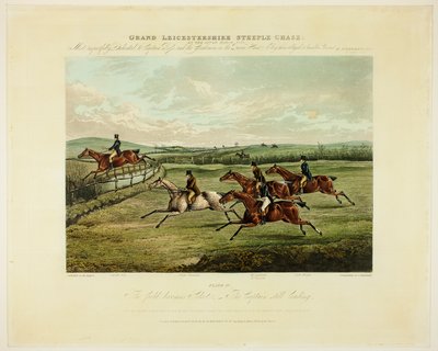 Feltet bliver udvalgt, fra The Grand Steeplechase over Leicestershire af Charles Bentley