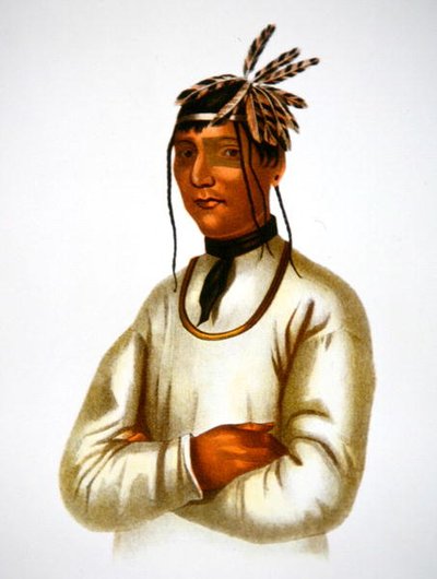 Caatousee af Chippewa-stammen (farve litho) af Charles Bird King