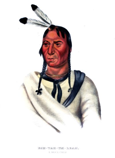 Eshtahumbah (Søvnende øjne), en sioux-høvding af Charles Bird King