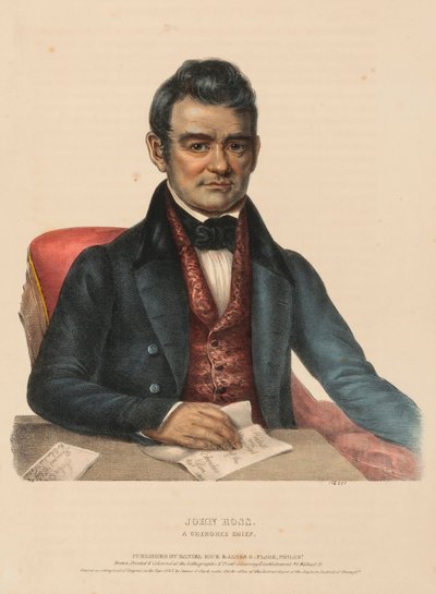 JOHN ROSS. A CHEROKEE CHIEF, fra History of the Indian Tribes of North America af Charles Bird King