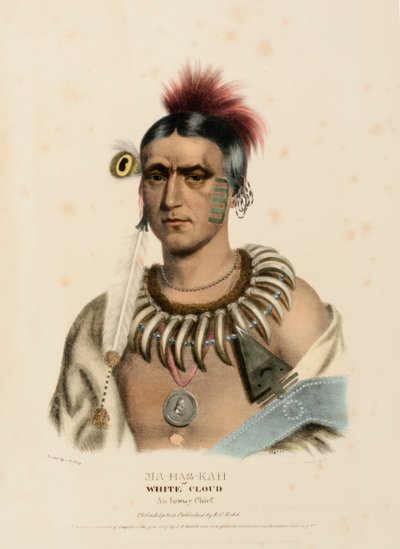 MA-HAS-KAH, fra Historien om indianerstammerne i Nordamerika af Charles Bird King