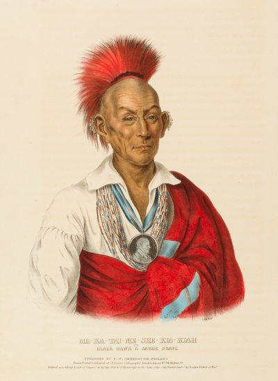 MA-KA-TAI-ME-SHE-KIA-KIAH, fra Historien om indianerstammerne i Nordamerika af Charles Bird King