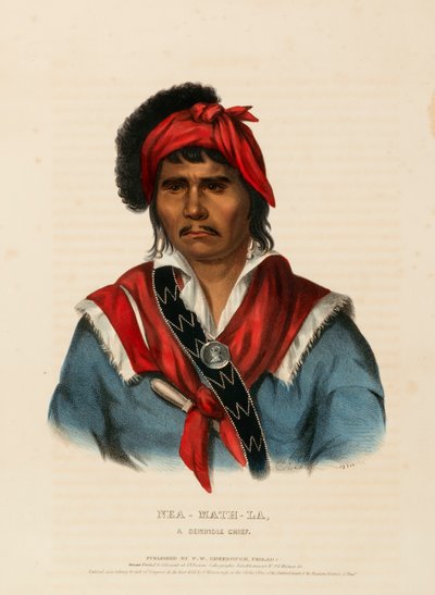 NEA-MATH-LA, EN SEMINOLE-HØFDE, fra Historien om indianerstammerne i Nordamerika af Charles Bird King