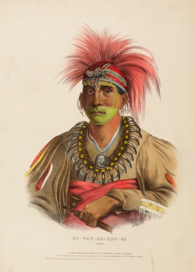 NO-WAY-KE-SUG-GA. OTOE, fra Historien om indianerstammerne i Nordamerika af Charles Bird King