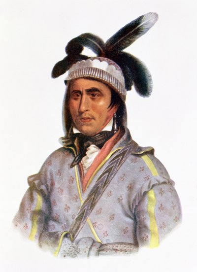 Opothle-Yoholo, a Creek Chief, 1825, illustration fra 