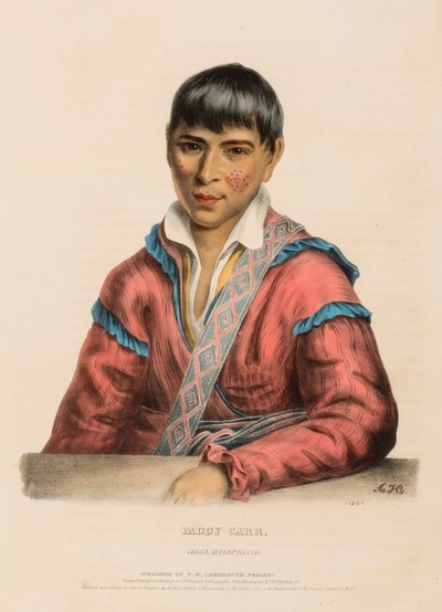 PADDY-CARR. CREEK INTERPRETER, fra History of the Indian Tribes of North America af Charles Bird King